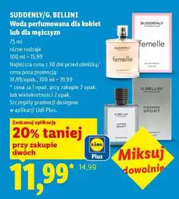 Lidl SUDDENLY/G. BELLINI Woda perfumowana oferta