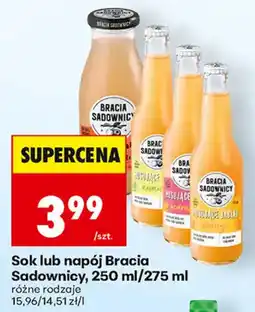 Biedronka Sok lub napój Bracia Sadownicy oferta