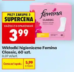 Biedronka Wkładki higieniczne Femina Classic oferta