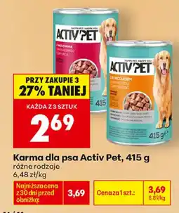 Biedronka Karma dla psa Activ Pet oferta