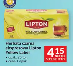 Makro Herbata czarna ekspresowa Lipton Yellow Label oferta