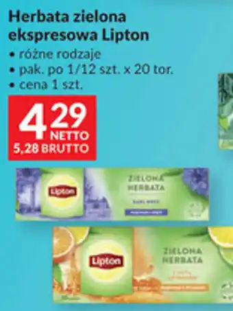 Makro Herbata zielona ekspresowa Lipton oferta