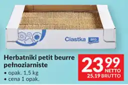 Makro Herbatniki petit beurre pełnoziarniste Ciastka arc oferta