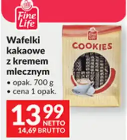 Makro Fine Life Wafelki kakaowe z kremem mlecznym oferta