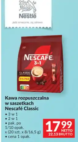 Makro Kawa rozpuszczalna w saszetkach Nescafé Classic oferta