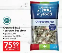 Makro myfood Owoce morza Krewetki 8/12 oferta