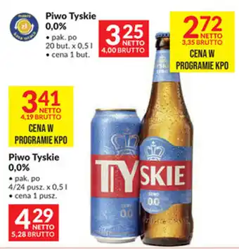 Makro Piwo Tyskie 0,0% oferta