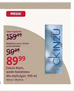 Rossmann Woda toaletowa dla mężczyzn Calvin Klein CK IN2U oferta