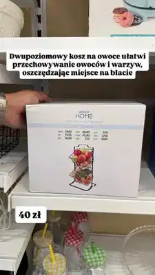 Pepco Dwupoziomowy kosz na owoce Pepco Home oferta