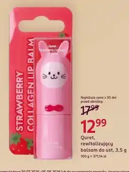 Rossmann Balsam do ust Quret Strawberry Collagen Lip Balm oferta