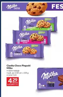 Makro Ciastka Choco Pieguski Milka Choco Cookies Nut oferta