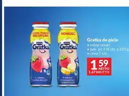 Makro Napój jogurtowy Danone Gratka o smaku truskawkowym oferta