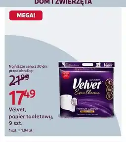 Rossmann Papier toaletowy Velvet Excellence Premium Comfort oferta
