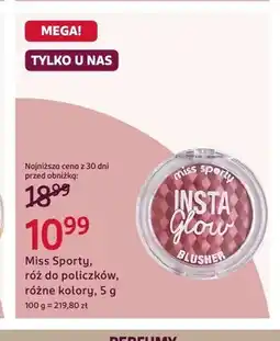 Rossmann Róż do policzków Miss Sporty Insta Glow oferta