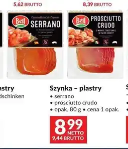 Makro Szynka Serrano Bell plastry oferta