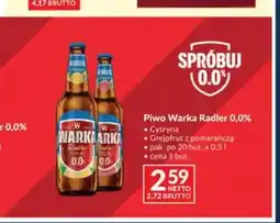 Makro Piwo bezalkoholowe Warka Radler Cytryna oferta