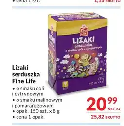 Makro Lizaki serduszka o smaku coli i cytrynowym Fine Life oferta