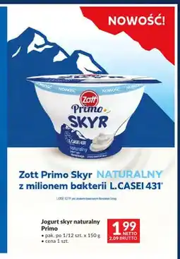 Makro Jogurt skyr naturalny Zott Primo oferta