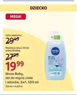 Rossmann Żel do mycia ciała i włosów 2w1 Nivea Baby oferta