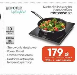 Max Elektro Kuchenka indukcyjna jednopłytowa Gorenje ICR2000SP EC oferta
