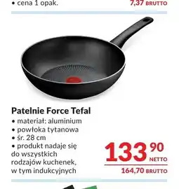 Makro Patelnia Force Tefal śr. 28 cm oferta