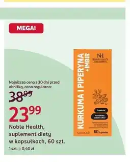 Rossmann Suplement diety w kapsułkach Noble Health Kurkuma i Piperyna + Imbir oferta
