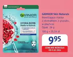 dm drogerie markt Maska w płachcie nawilżająca Garnier Skin Naturals Hydra Bomb z ekstraktem z granatu oferta