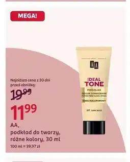 Rossmann Podkład do twarzy AA Ideal Tone oferta