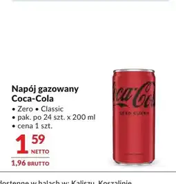 Makro Napój gazowany Coca-Cola Zero oferta