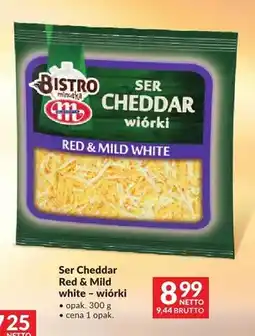 Makro Ser Cheddar Red & Mild white wiórki Mlekovita Bistro Minutka oferta