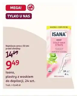 Rossmann Plastry z woskiem do depilacji Isana oferta