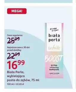 Rossmann Biała Perła White Boost wybielająca pasta do zębów oferta