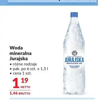 Makro Woda mineralna Jurajska oferta