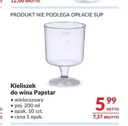 Makro Kieliszek do wina Papstar wielorazowy 200 ml 10-pak oferta