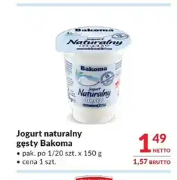 Makro Jogurt naturalny gęsty Bakoma oferta