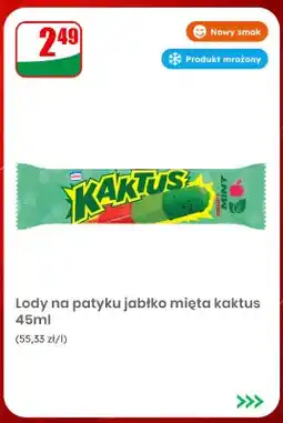 Dino Lody na patyku jabłko mięta Kaktus oferta