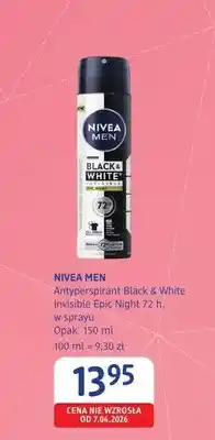 dm drogerie markt Antyperspirant Black & White Invisible Epic Night Nivea Men oferta