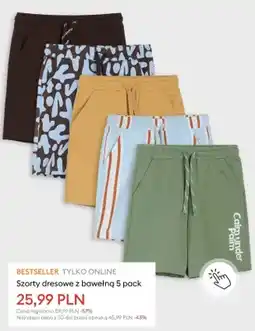 Sinsay Szorty dresowe z bawełną Calm Under Palm 5-pak oferta