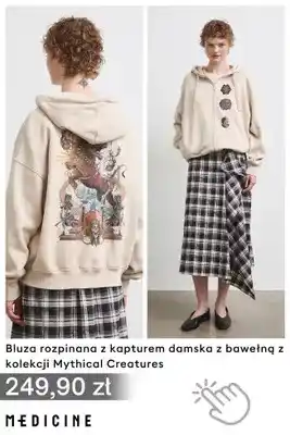 Bluza rozpinana z kapturem damska z bawełną MEDICINE z kolekcji Mythical Creatures