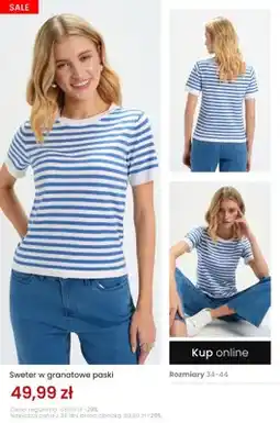 Top Secret Sweter w granatowe paski oferta