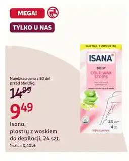 Rossmann Plastry z woskiem Isana oferta