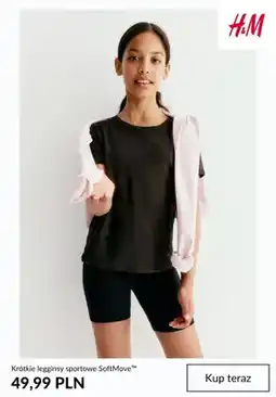 H&M Krótkie legginsy sportowe SoftMove H&M oferta