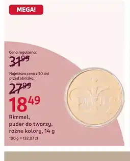 Rossmann Puder do twarzy Rimmel oferta
