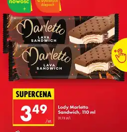 Biedronka Lody Marletto Lava Sandwich słony karmel oferta