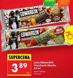Biedronka Lody Nordis Edwardzik Warchocki Czekolada i Popcorn Mega Strzelający oferta