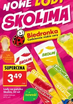 Biedronka Lody na patyku Skolim Cytryna Truskawka oferta
