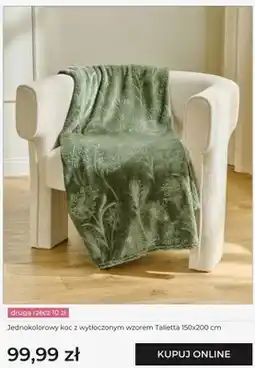 Home&You Koc jednokolorowy z wytłoczonym wzorem Talietta home&you oferta