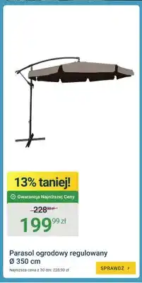 ERLI Parasol ogrodowy regulowany Ø350 cm oferta