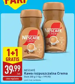 ALDI Kawa rozpuszczalna Nescafe Crema oferta