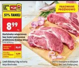 Biedronka Karkówka wieprzowa bez kości pakowana próżniowo Kraina Mięs oferta